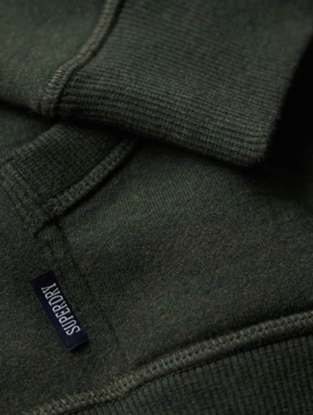 Superdry Mens Vintage Logo Essential Hoodie Olive Marl