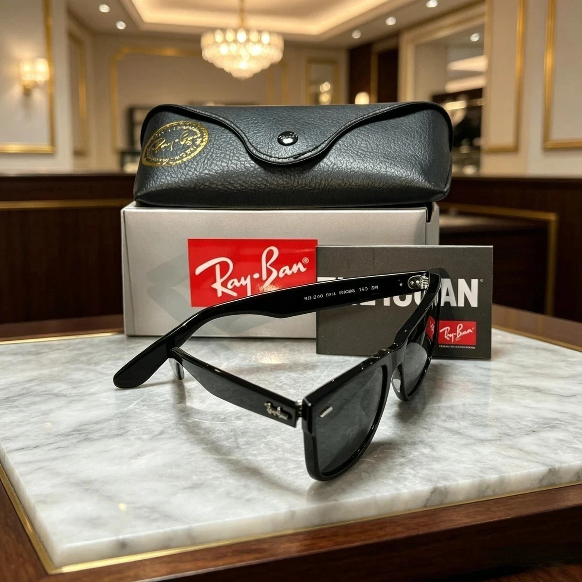 Ray-Ban RB2140 Wayfarer Classic Sunglasses Sunglass Black Frame Gray Lens 50mm