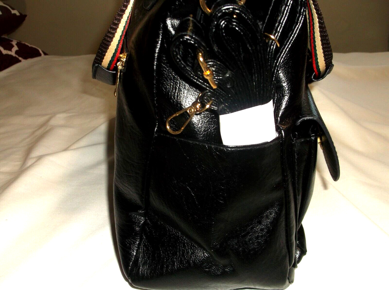 Retro Soft PU Leather Shoulder Handbag Black NWOT