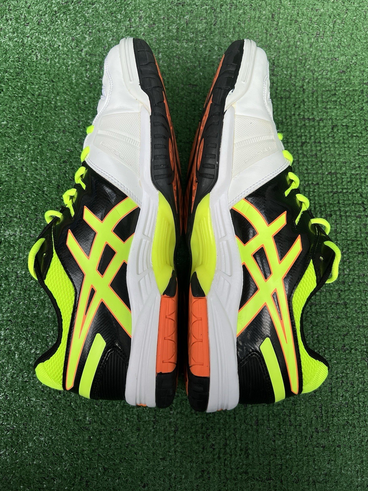 Asics Men’s Gel Game 5 E506Y White Yellow Running Shoes Sneakers Size 9.5 Used