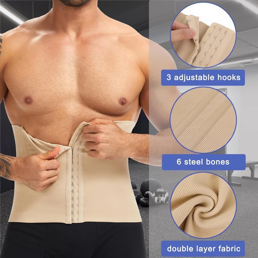Men Waist Trainer Cincher Body Shaper Tummy Control Sports Belt Slimming Girdle