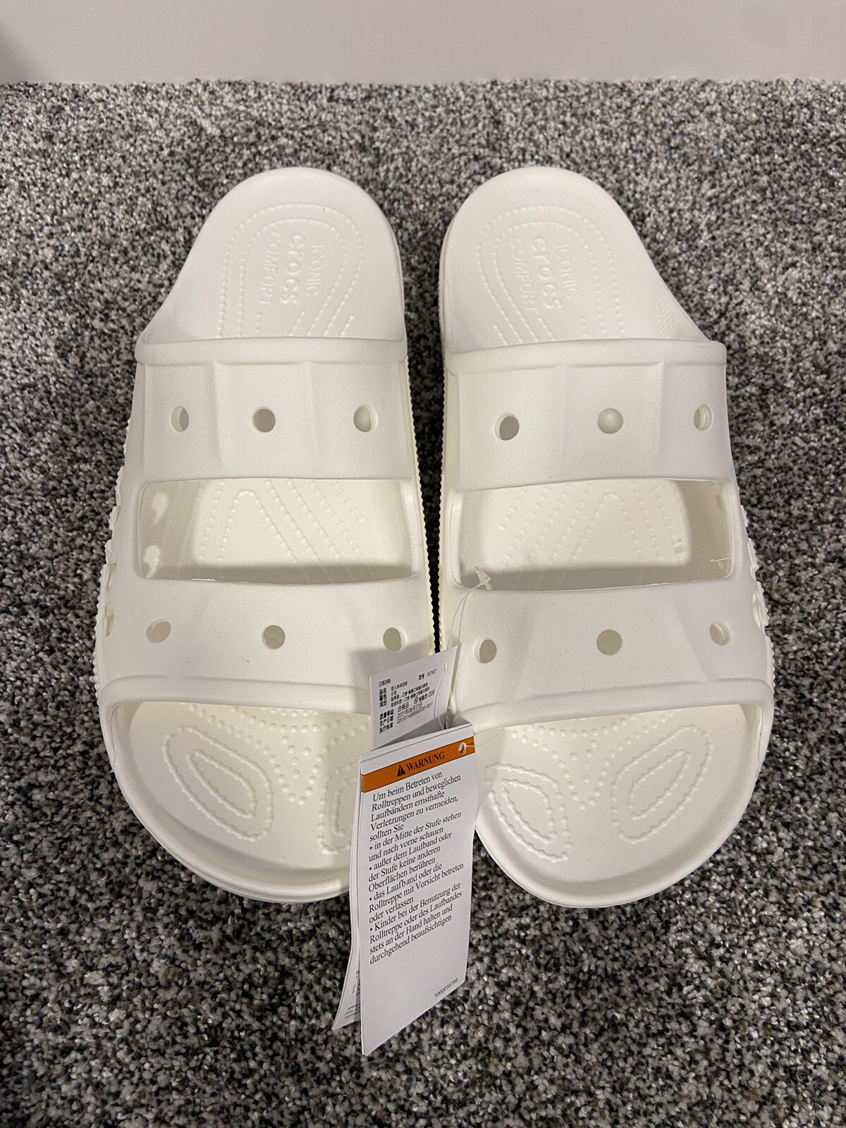 Men’s Crocs White Baya Slide Sandal NWT Size 12