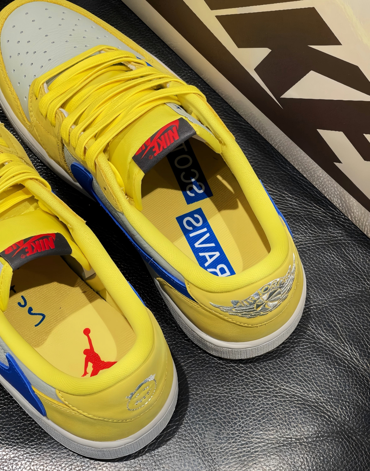 Men’s Travis Scott x Jordan 1 Low OG “Canary Yellow” Sneakers US Size 7-12