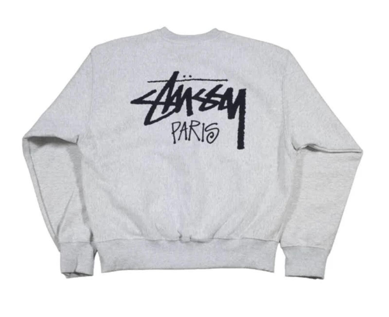 Stüssy Paris Chapter Crewneck Ash Grey • L