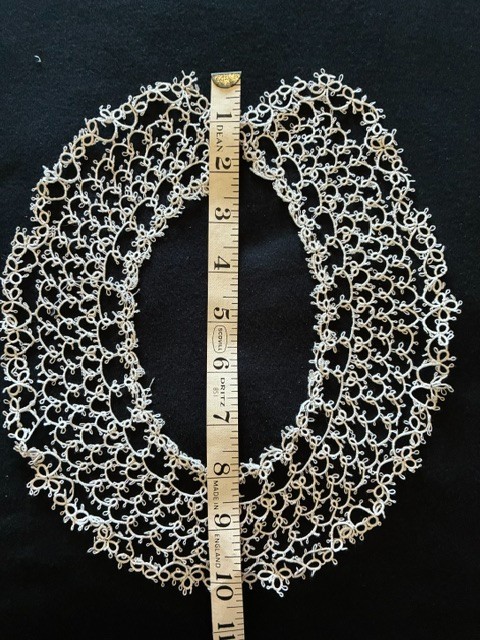 Off-White Lace Collar, Victorian Style Hand Tatted, Vintage, #2