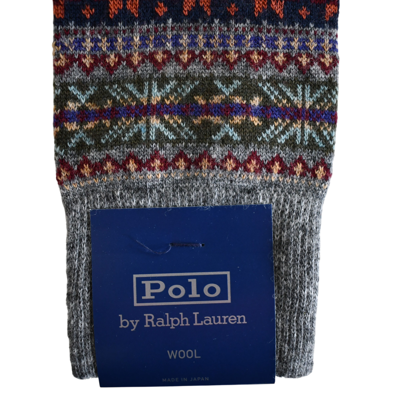 POLO RALPH LAUREN FAIR ISLE/NORDIC Print WOOL Blend Men’s Socks Size 10-13