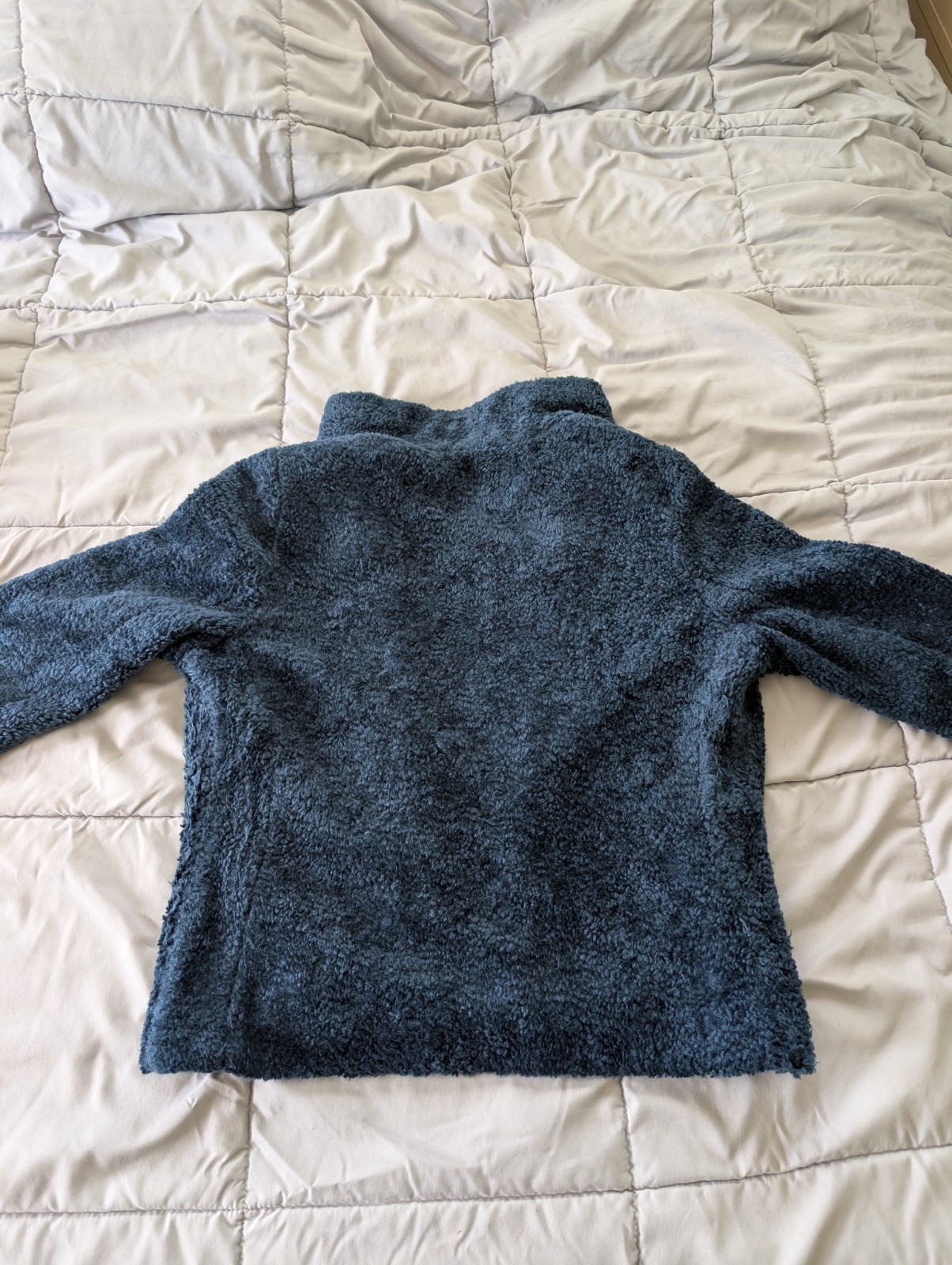 Pendleton sherpa fleece lined deep pile teddy fuzzy blue plaid jacket – Womens M