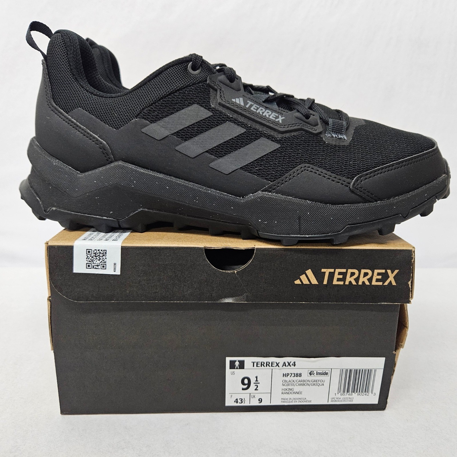 Adidas Terrex AX4 Hiking Shoes HP7388 Core Black Carbon Grey Four Men’s Size 9.5