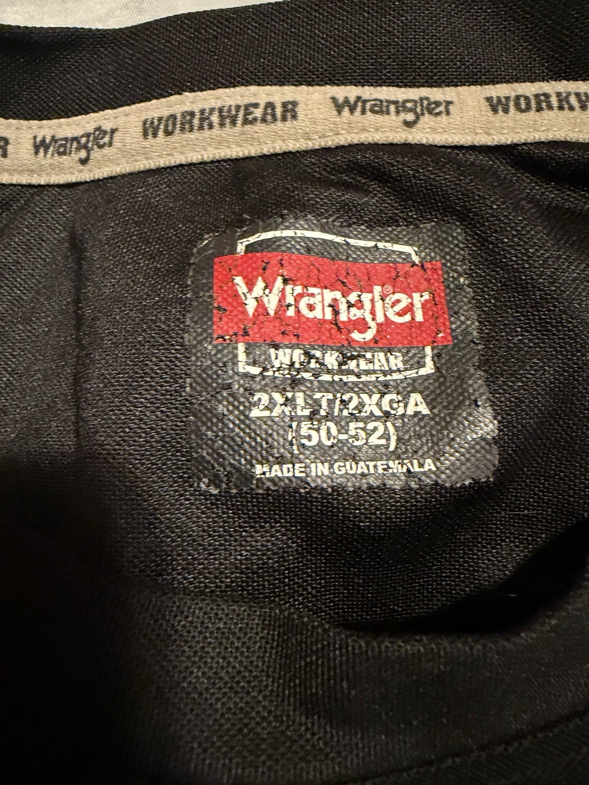 Wrangler Workwear Black Short Sleeve Pocket T-Shirt 2XL Big & Tall Crew Neck