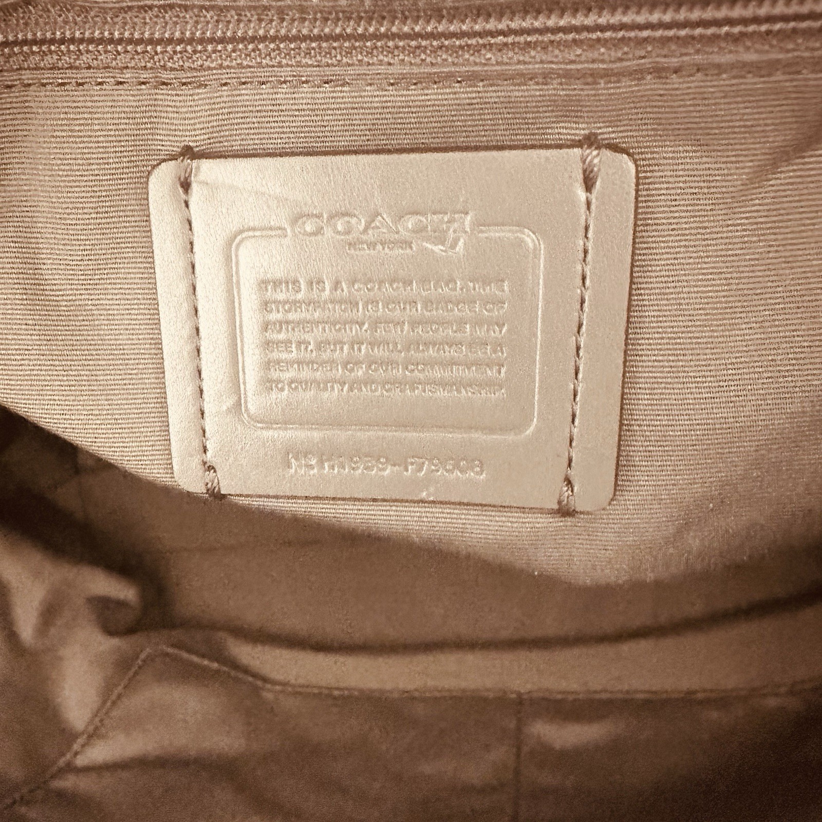 Coach Gallery Tote Large Crossgrain Leather Gray Zip Top Shoulder Bag F79608 EUC