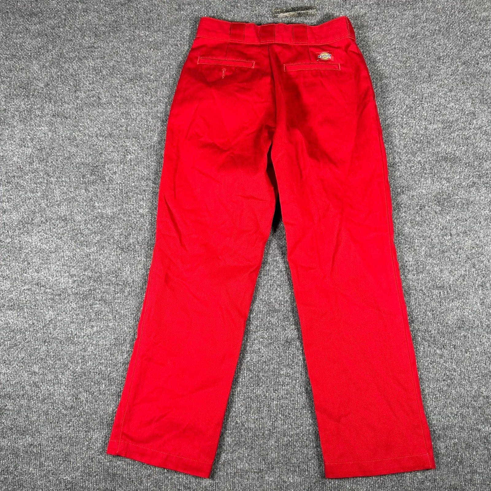Dickies Pants Mens Size 28×26 Red Straight Leg Flat Front Casual Workwear