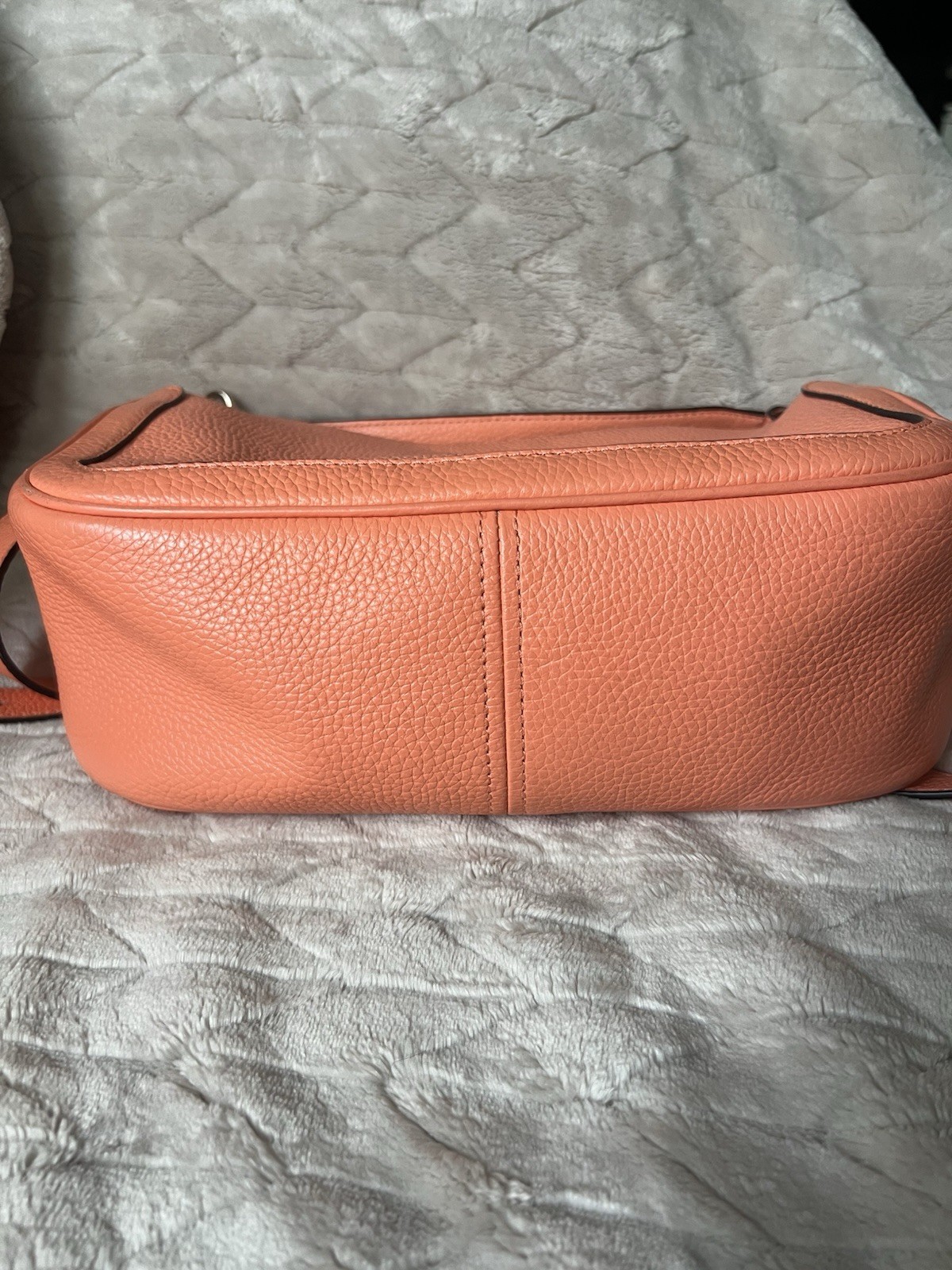 Kate Spade New York Pebbled Peach Medium Shoulder/Crossbody Bag Zip Top Gold