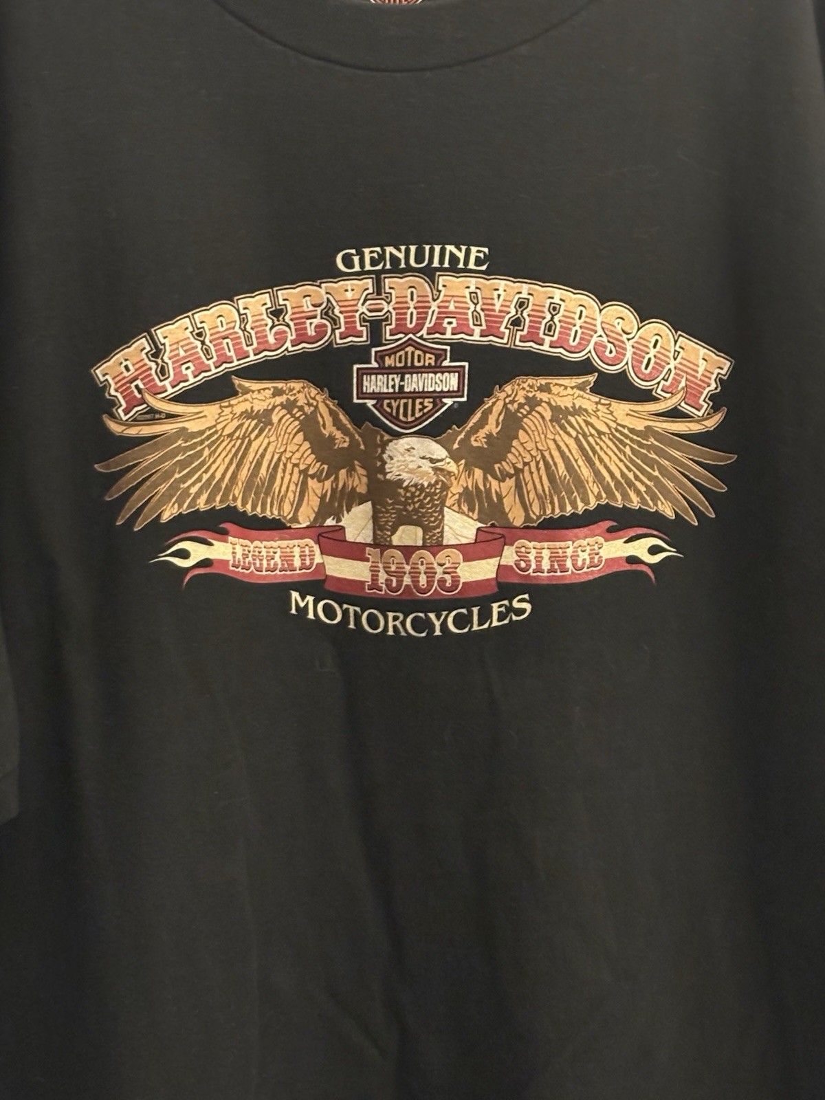Harley Davidson Battlefield Gettysburg PA Black T-Shirt Biker Built Size XXL USA