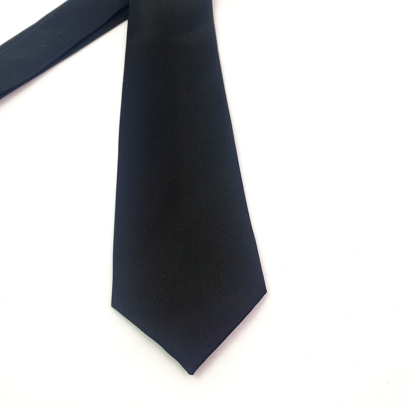 Romario Manzini Collection Mens Black Polyester 2.75″ by 48″ Skinny Neck Tie
