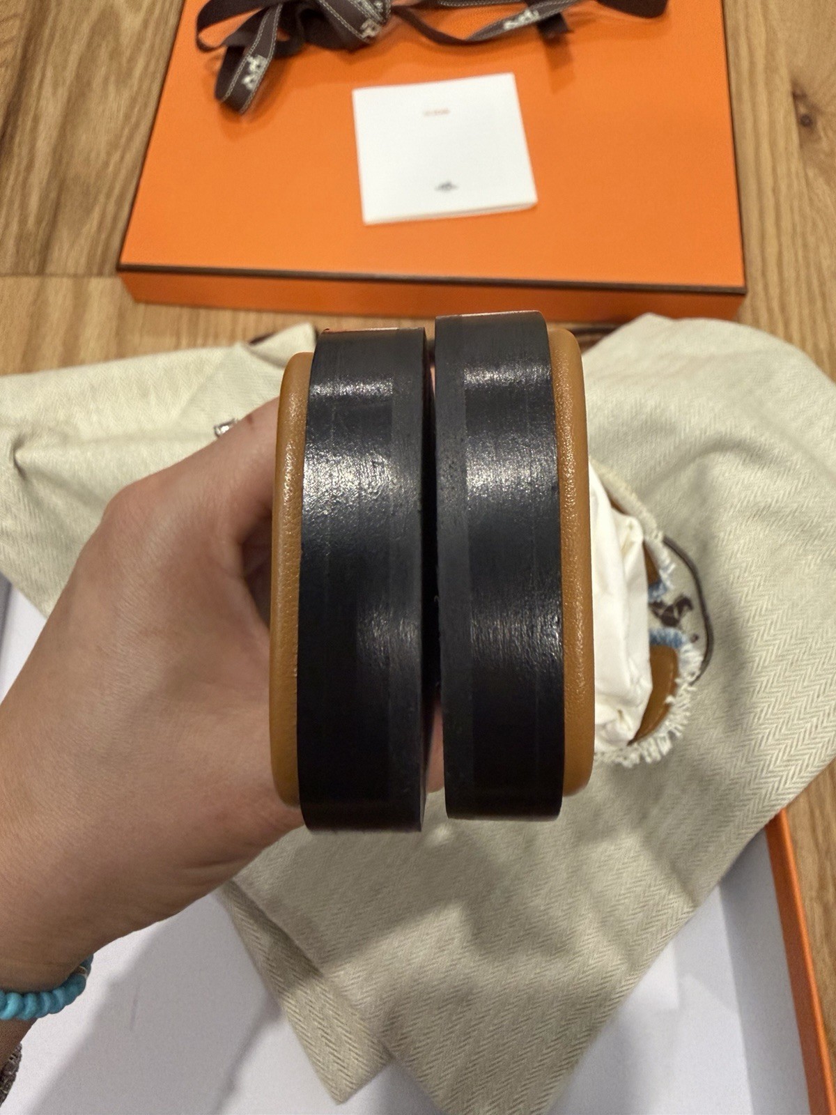 100% Authentic Hermes Oran Sandals women 38.5 BNIB