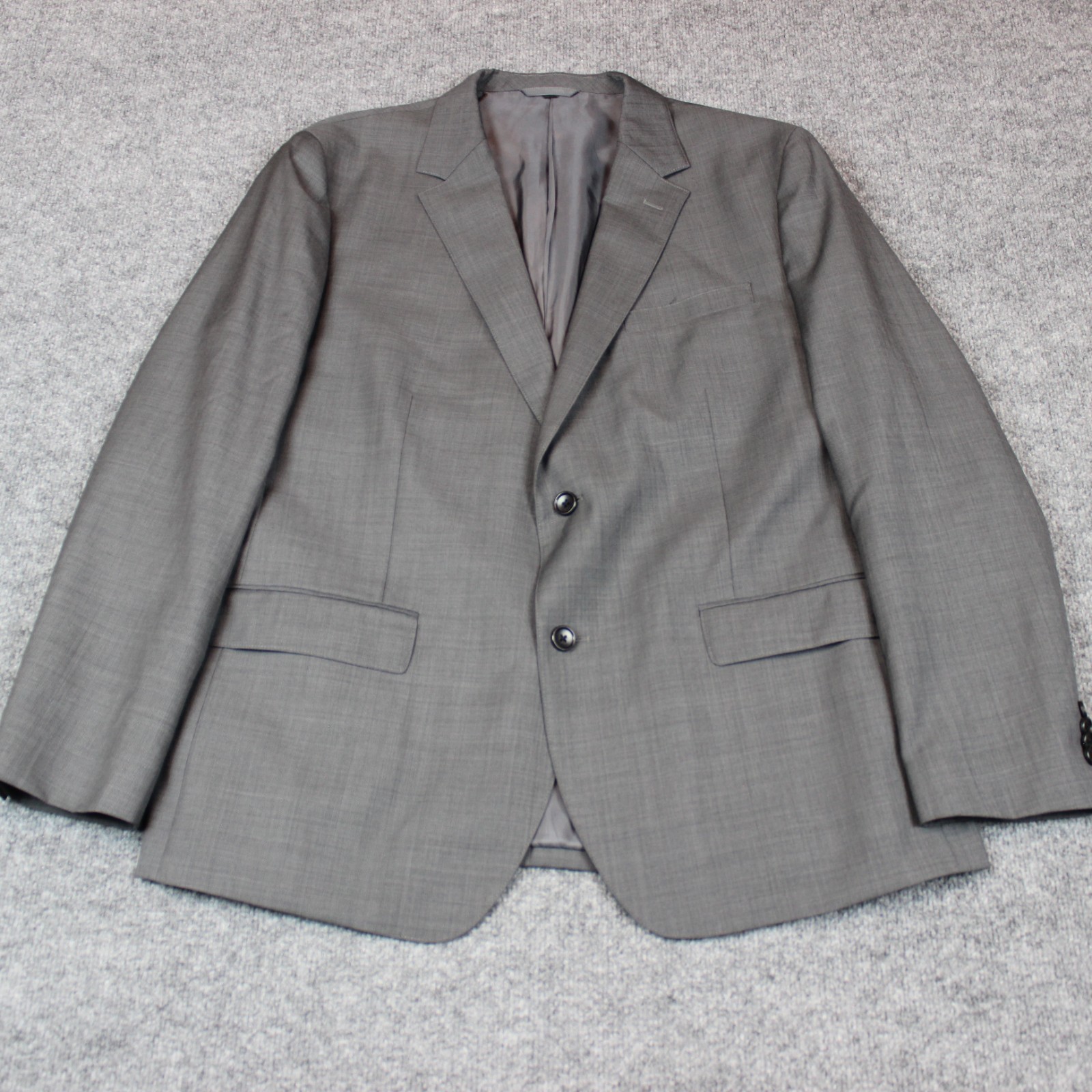 Bonobos Jacket Sport Coat Blazer 46R Gray Nailhead Standard Fit Business Casual