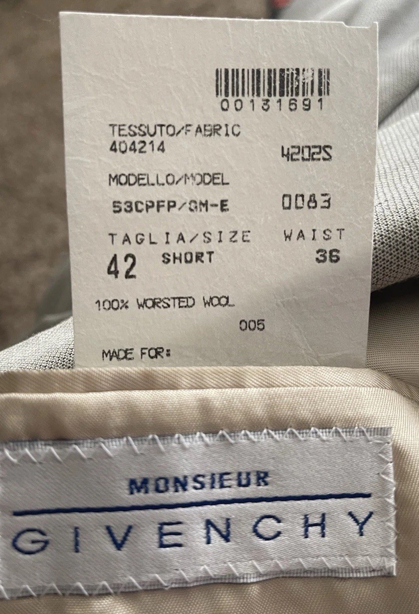 Givenchy Monsieur Mens Worsted Wool Sports Jacket Blazer 42S Designer Academia