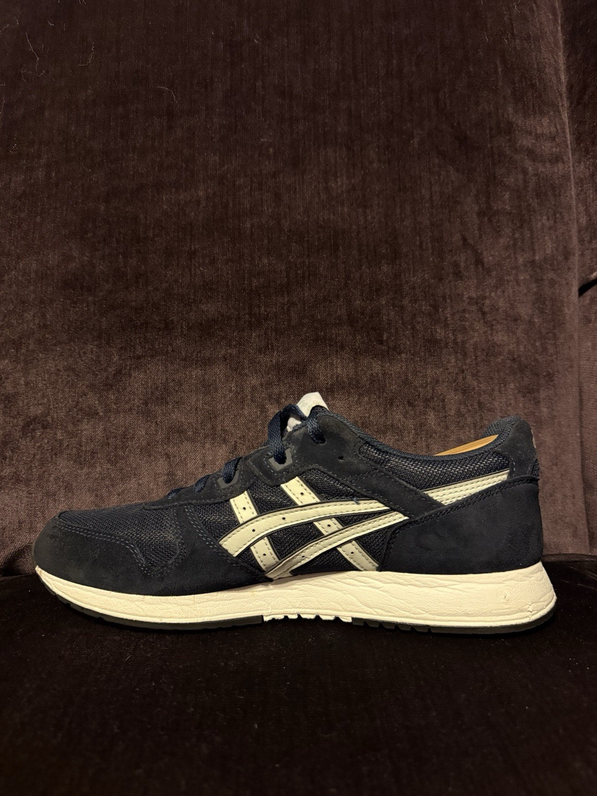 Asics Lyte Men’s 9.5 Classic Casual Athletic Midnight Navy/Sheet Rock Sneakers