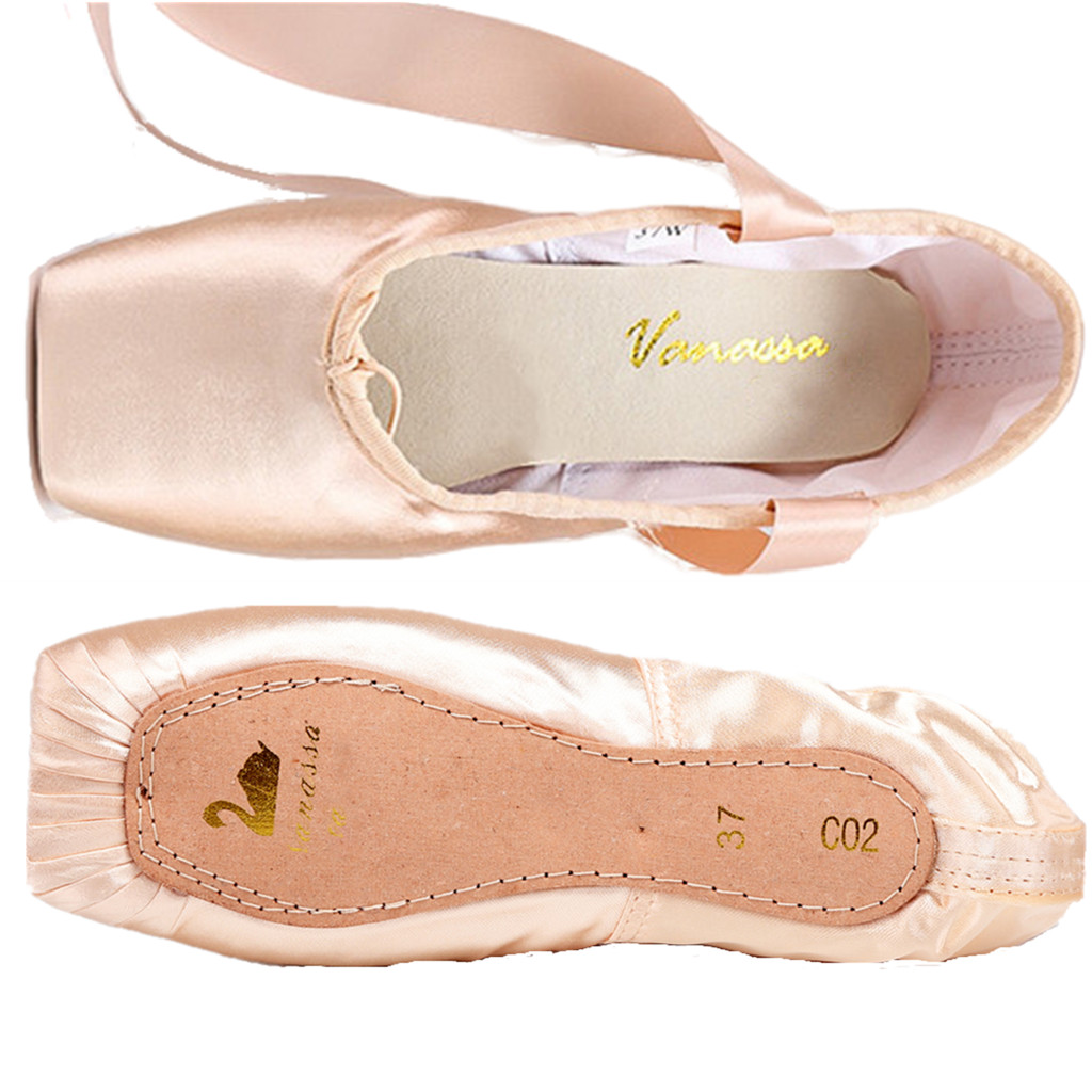 Used Nexete Professional Pointe Ballet Shoes Order street size 1/2- 1 up