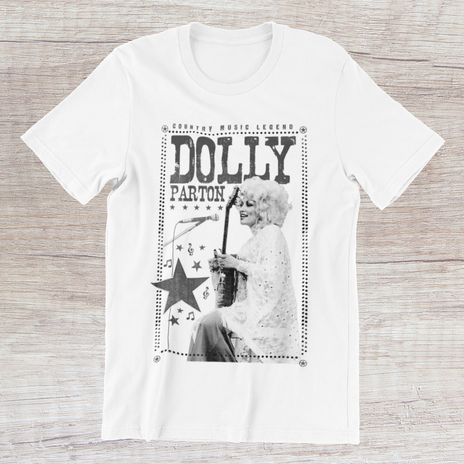 DOLLY PARTON T-Shirt Country Music Legend on Ring Spun Coton Tee