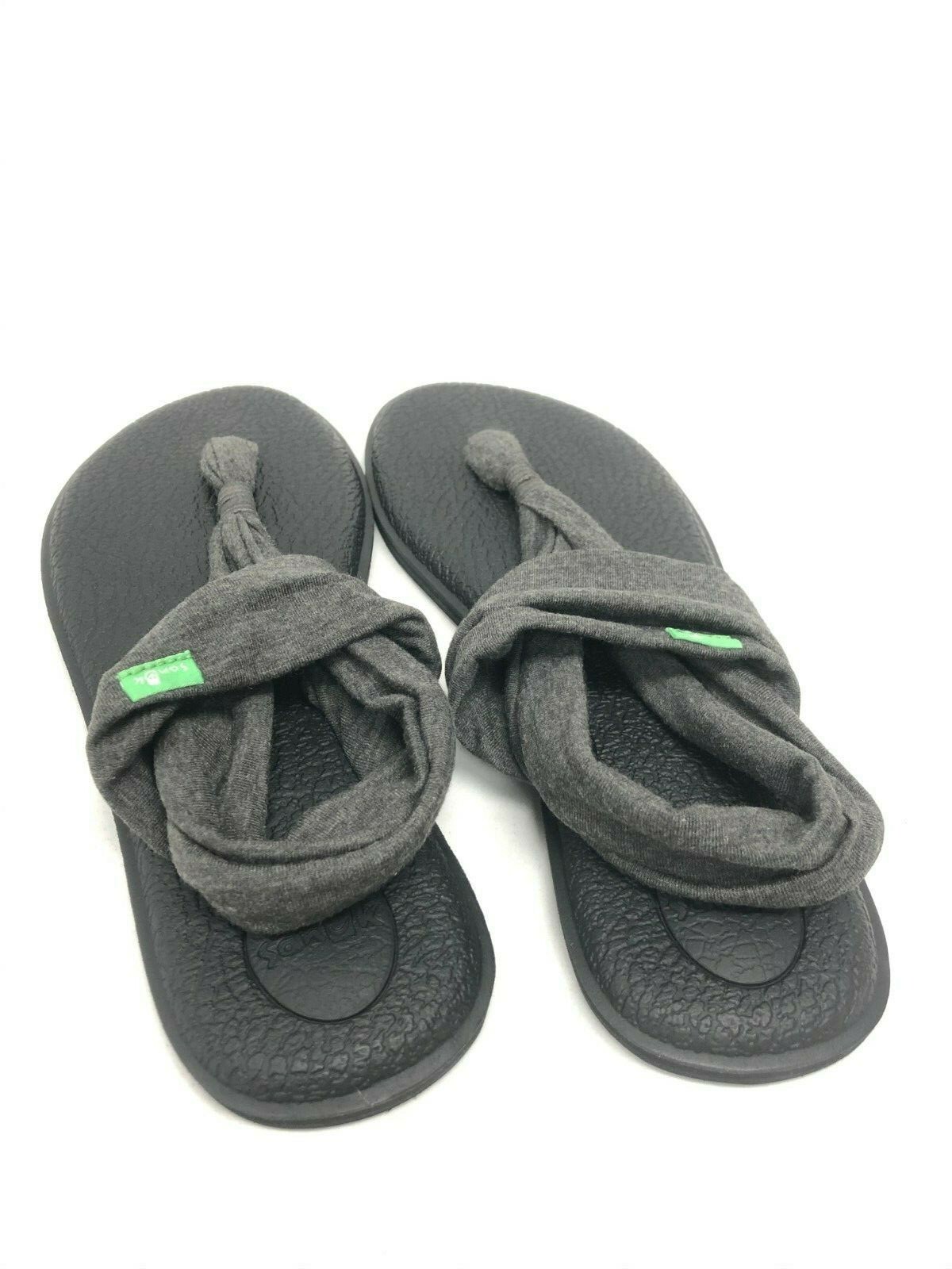 Sanuk Women’s Yoga Sling 2 Sandals Flip Flops 1103942 Charcoal Grey