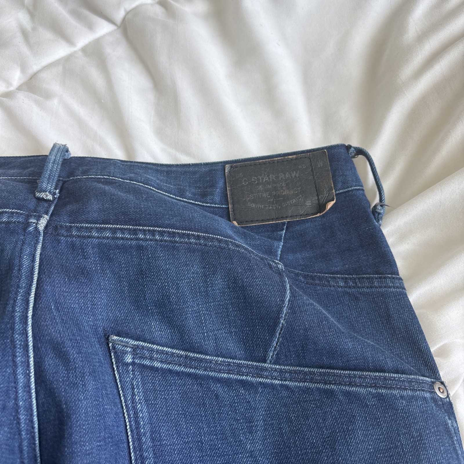 G-Star Raw Type C 3D Loose Tapered Jeans Men’s 33×32 Blue Denim Button Fly