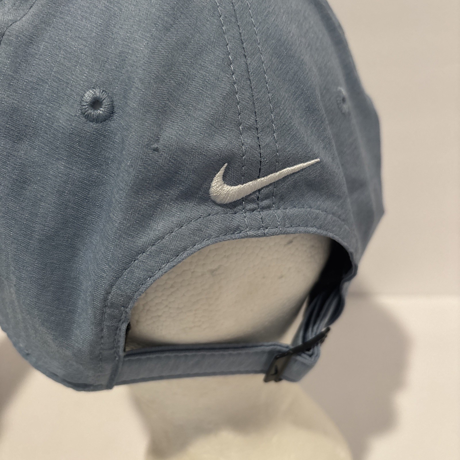 Nike Legacy91 Hat Baby Blue Adjustable Swoosh Cap Mens Distressed