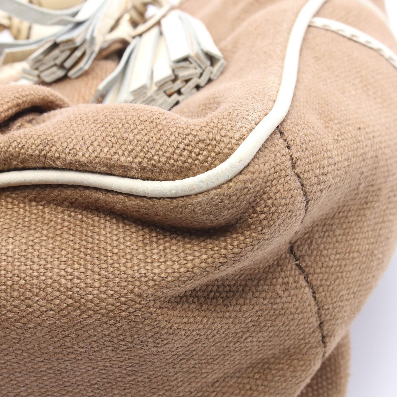 CELINE Boogie Bag Canvas Leather Handbag Top Handle Tote Bag with charm Women 99