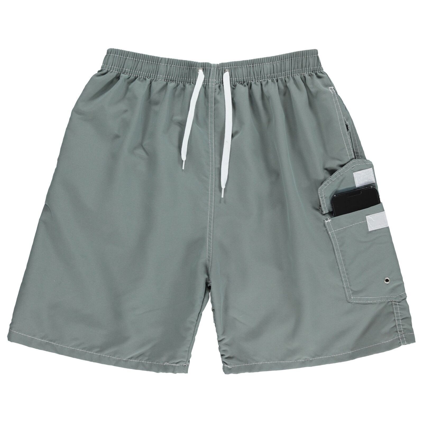Men Swim Trunks Cargo Swimming Beach Shorts Swimwear Suit 3 Pockets Bathing Suit