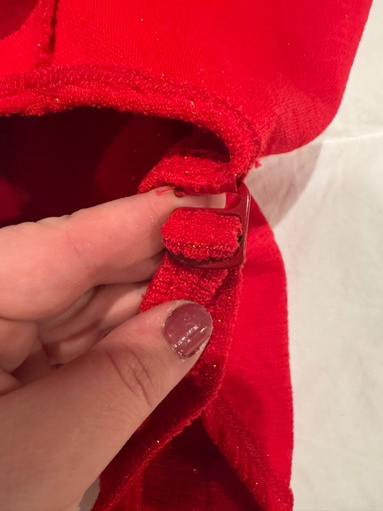 Rockabilly/Pinup Jantzen Red Sparkly Vintage Swimsuit with Adjustable Straps