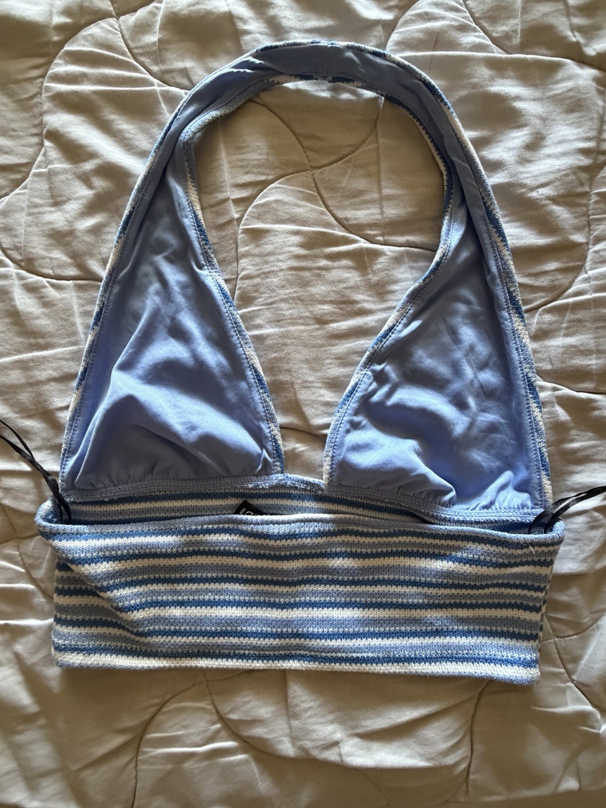 H&M Divided Women’s Halter Top Blue/White Striped
