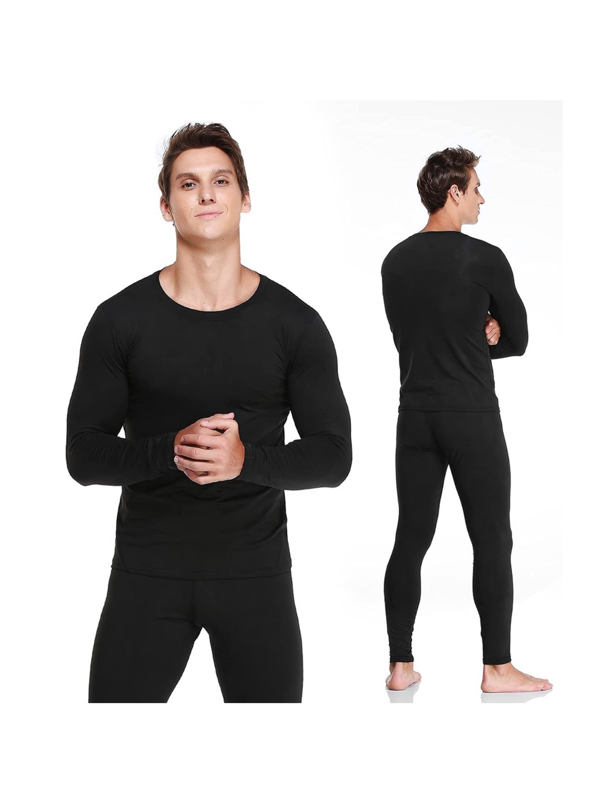 Thermal Underwear for Men Long Johns Fleece Lined Base Layer Set Lightweight USA