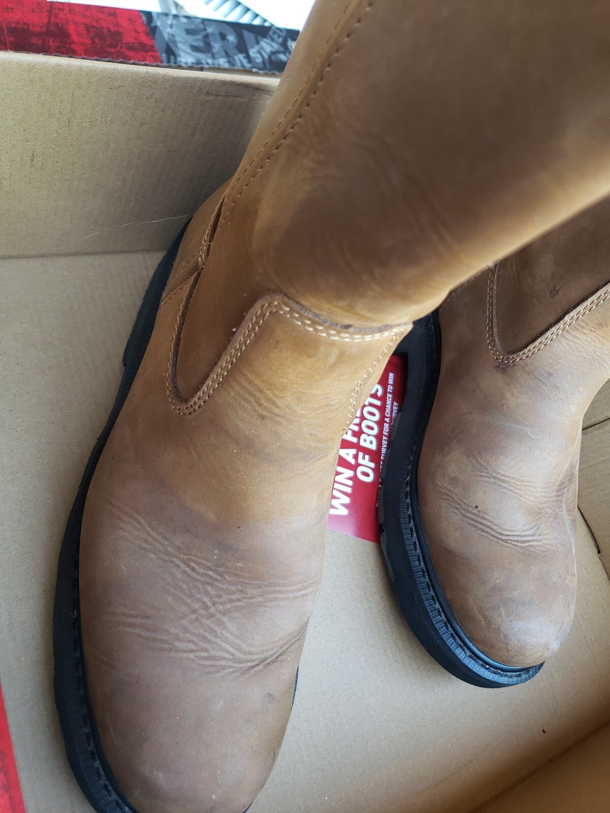Wolverine Men DD Work Wellington Boot Leather size 7M #W04727 10″ WELLINGTON