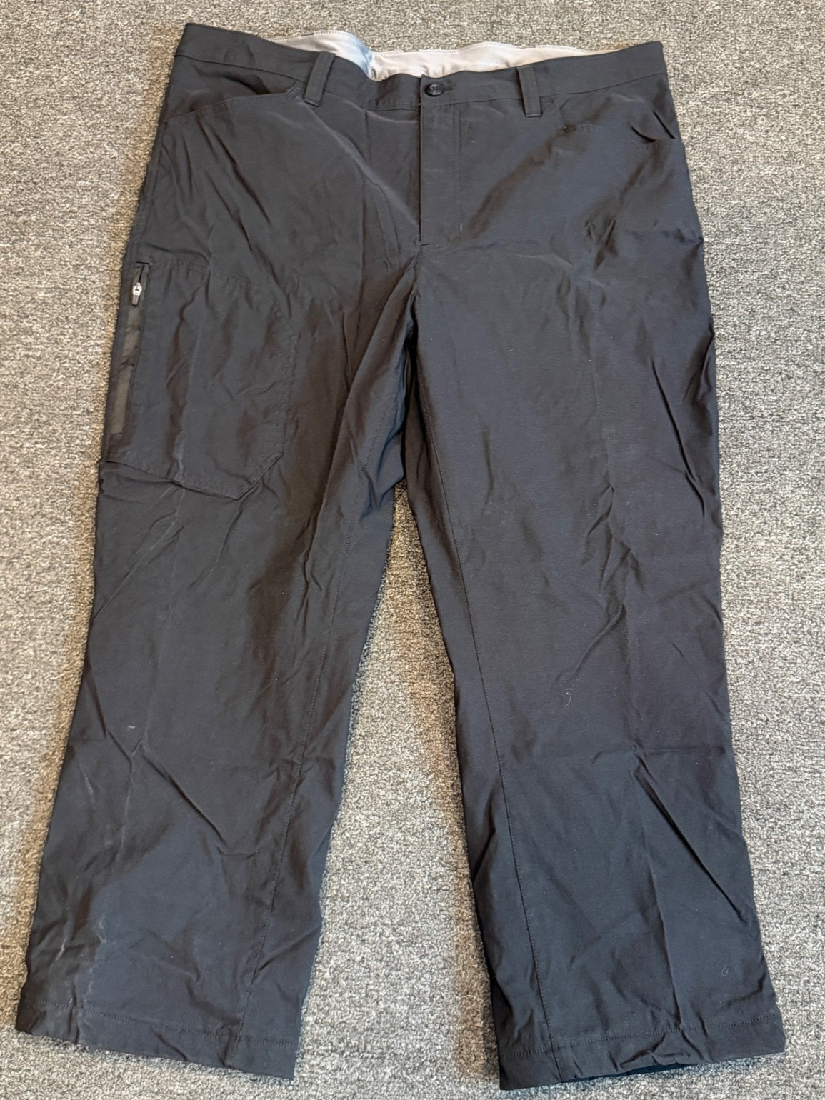 Eddie Bauer Men’s Tech Pant 40×32 Fleece Lined 2-Way Stretch Black