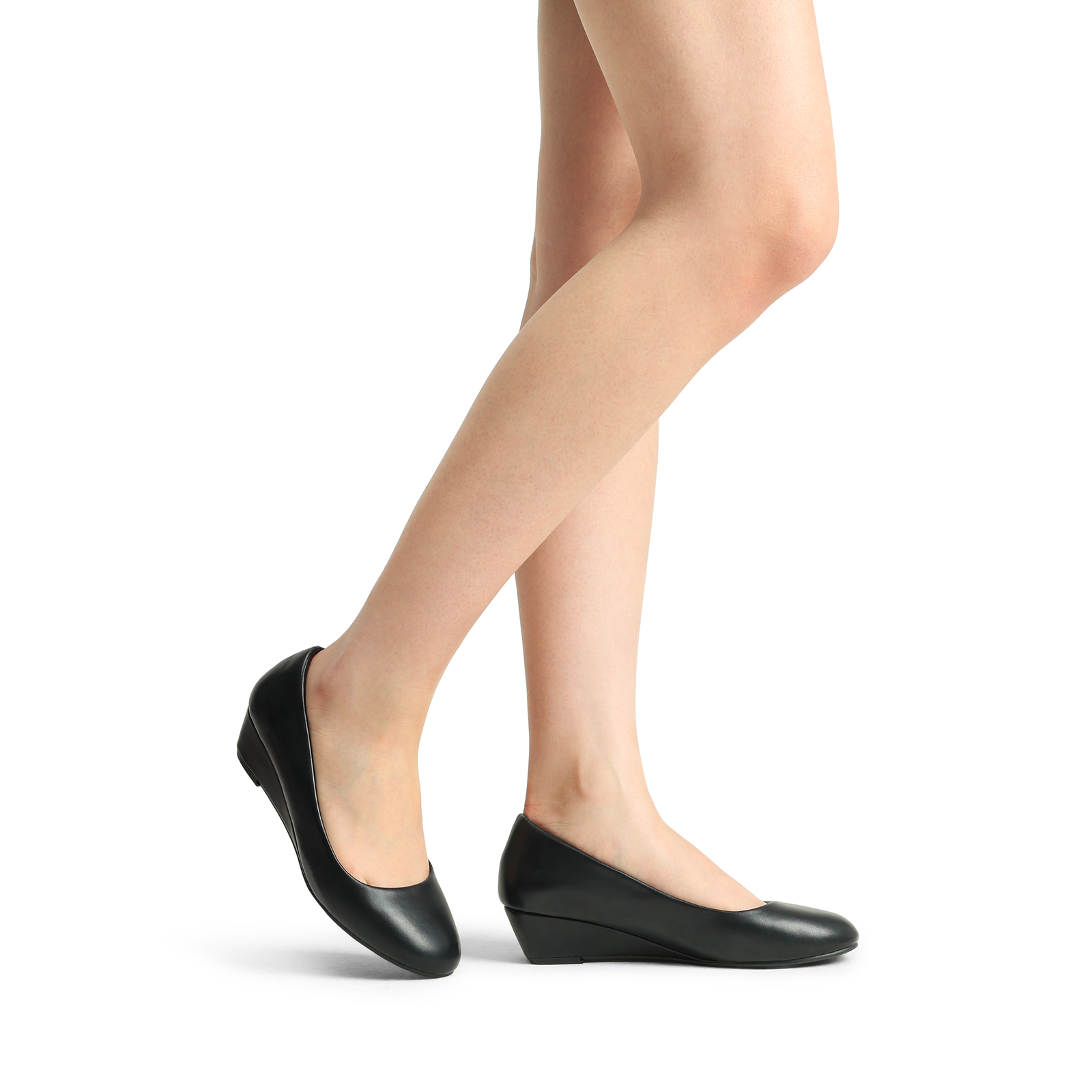 DREAM PAIRS Women’s Pumps Wedge Heel Round Toe Slip On Pump Shoes US 5-11