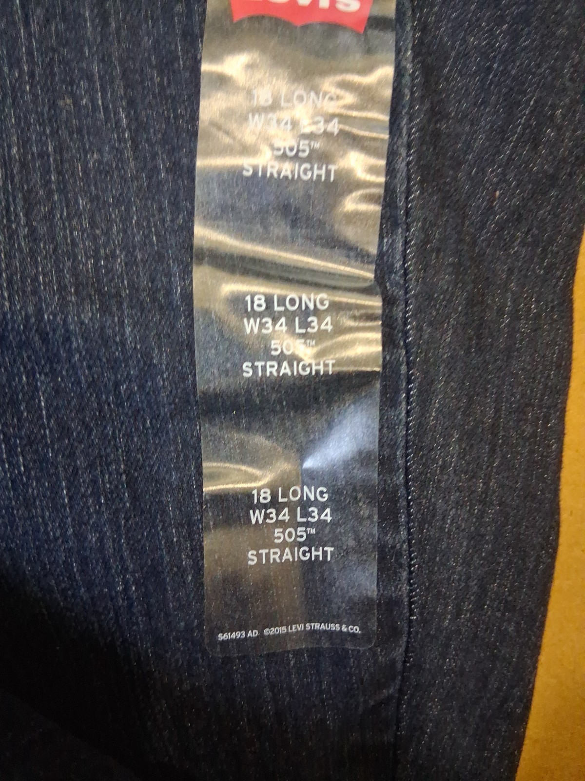 NEW Levi’s 505 Regular Fit Jeans Size 18 Reg 34W x 34L Medium Indigo Blue NWT
