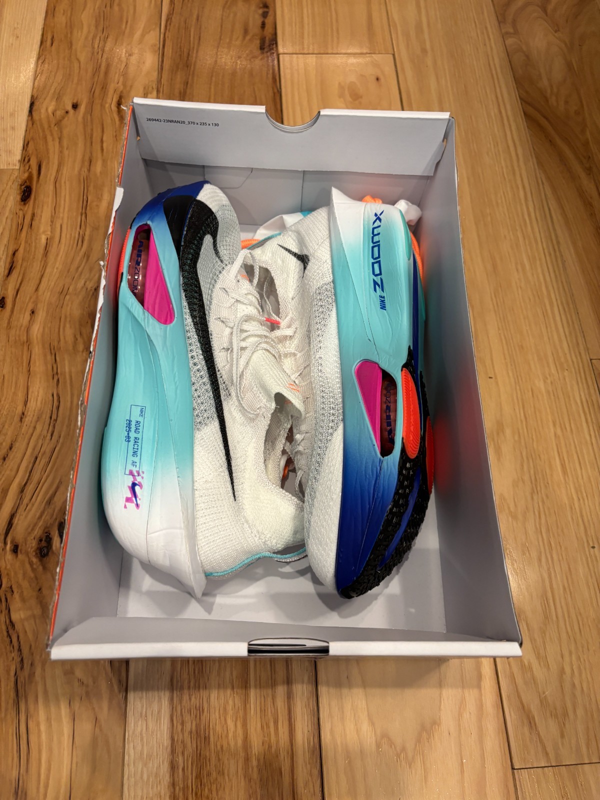 Nike Air Zoom Alphafly Next% 3 White Black Hyper Turquoise FD8311 104 Size 12