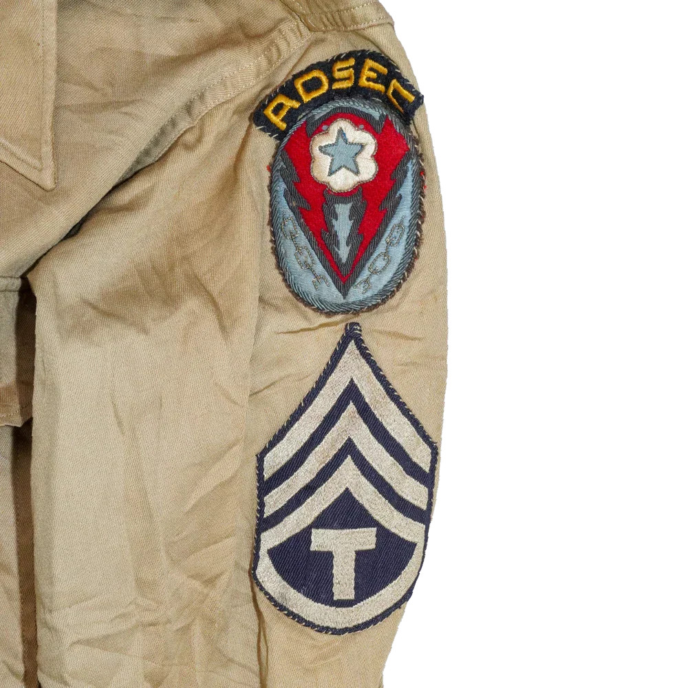 US WW2 3rd Army ADSEC Khaki Service Shirt – Medium