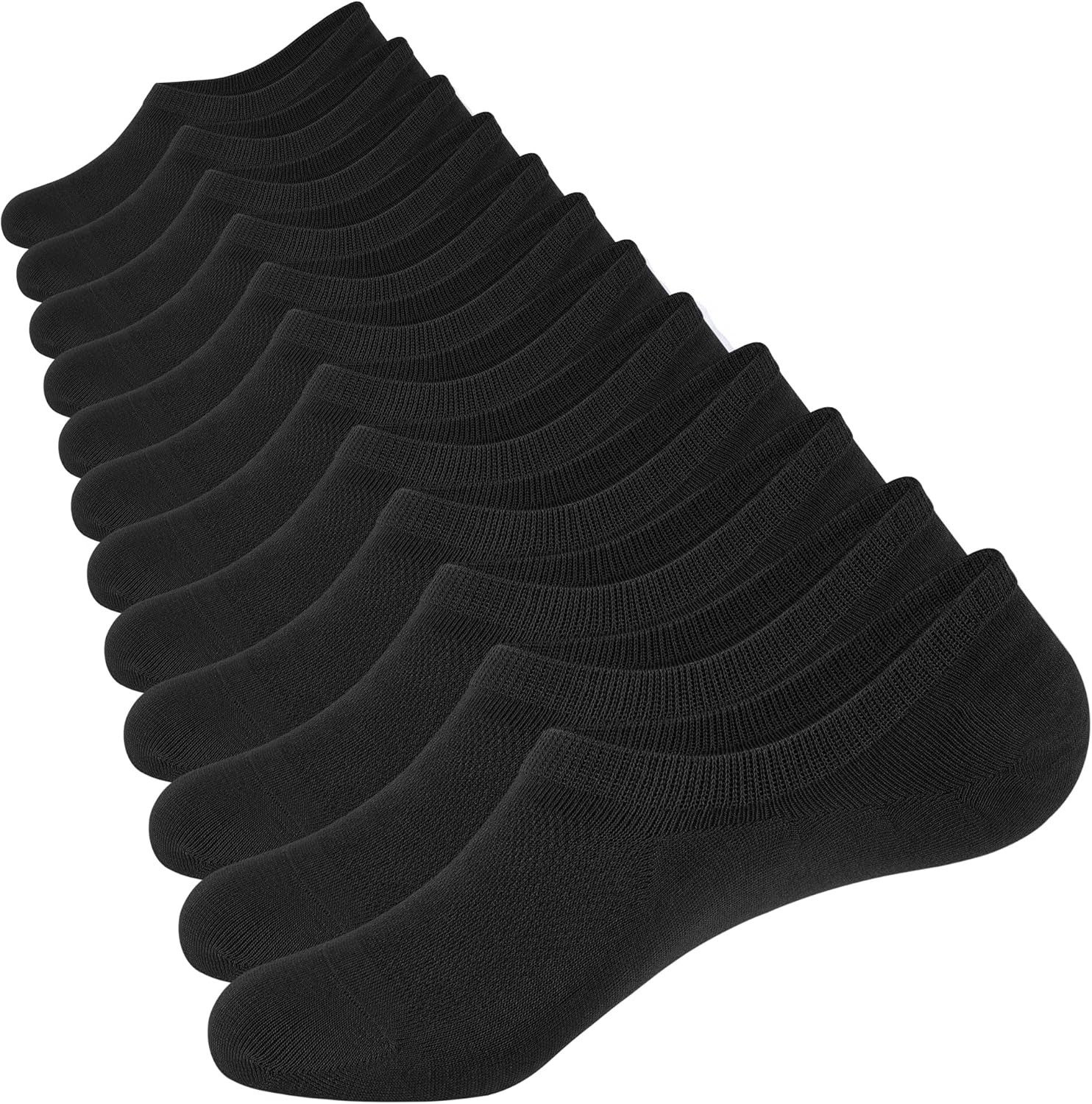 Mens No Show Socks Cotton Thin High Elasticity Low Cut Ankle Socks 6 Pairs