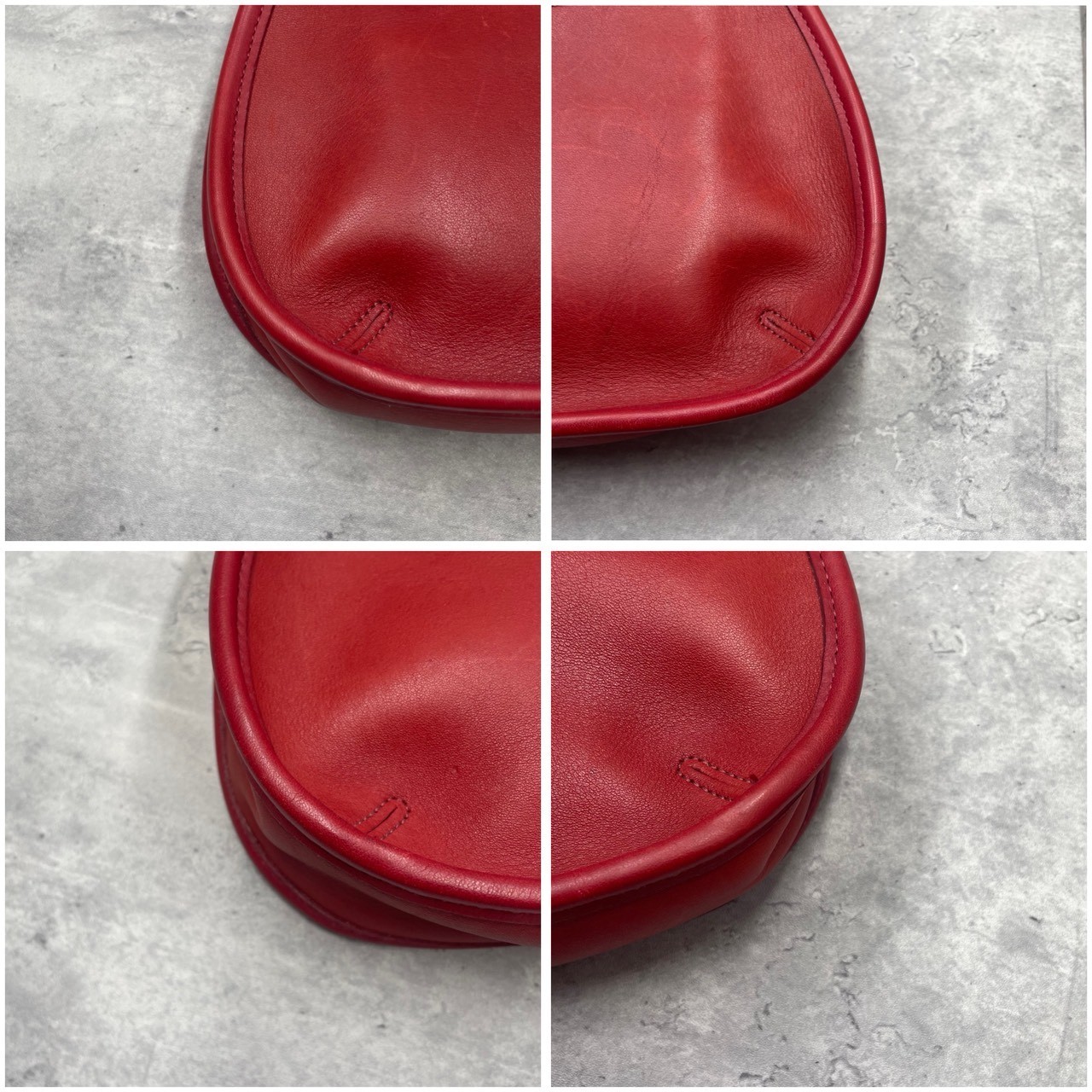 COACH 9027 handbag Ergo leather Vintage red rare