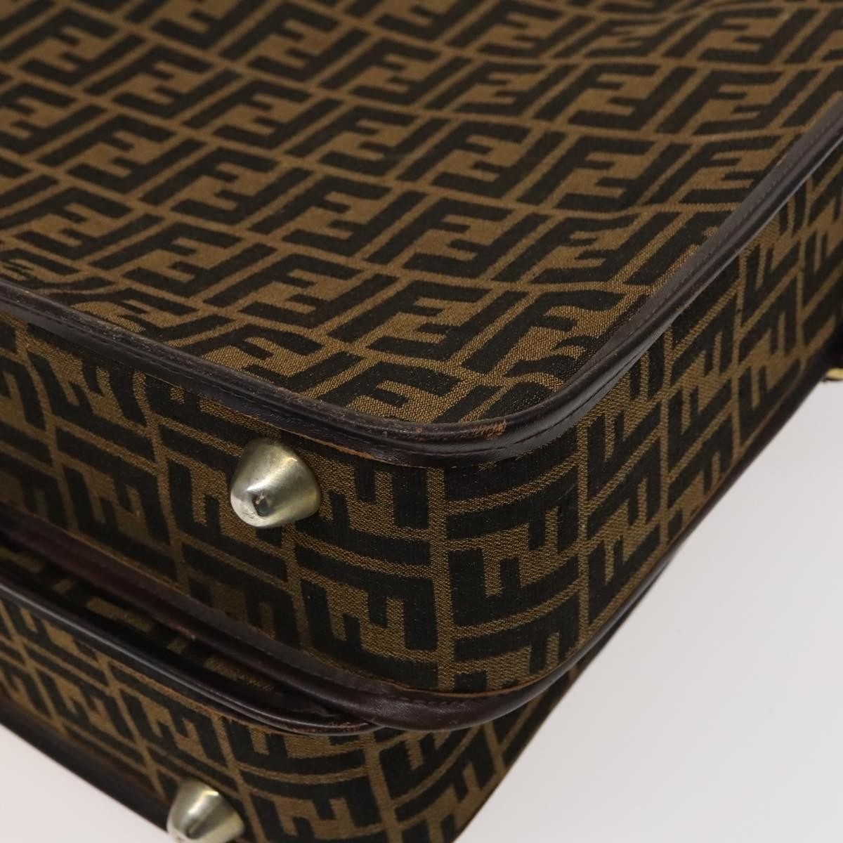 FENDI Zucca Canvas Garment Cover Brown Black gold Auth sw767