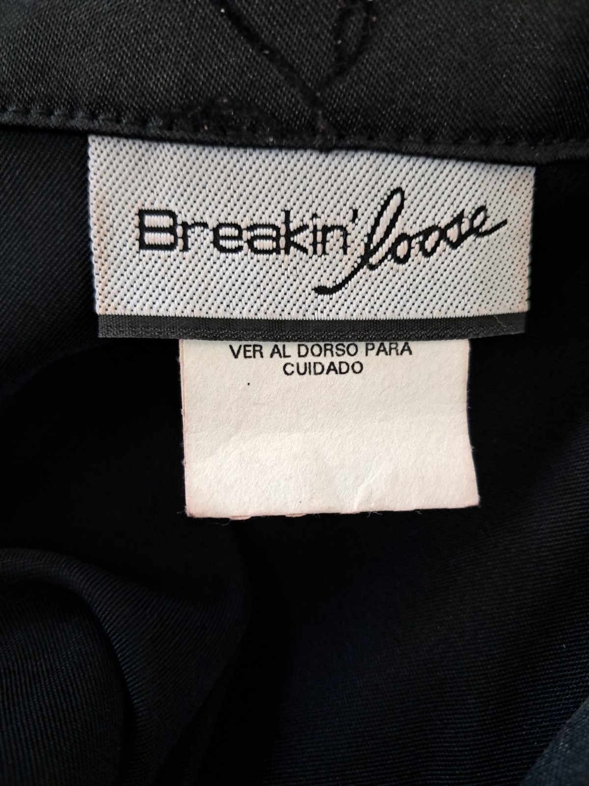Vintage Breakin Loose Sz 11/12 Blazer Jacket Black Floral Jacquard Design Front