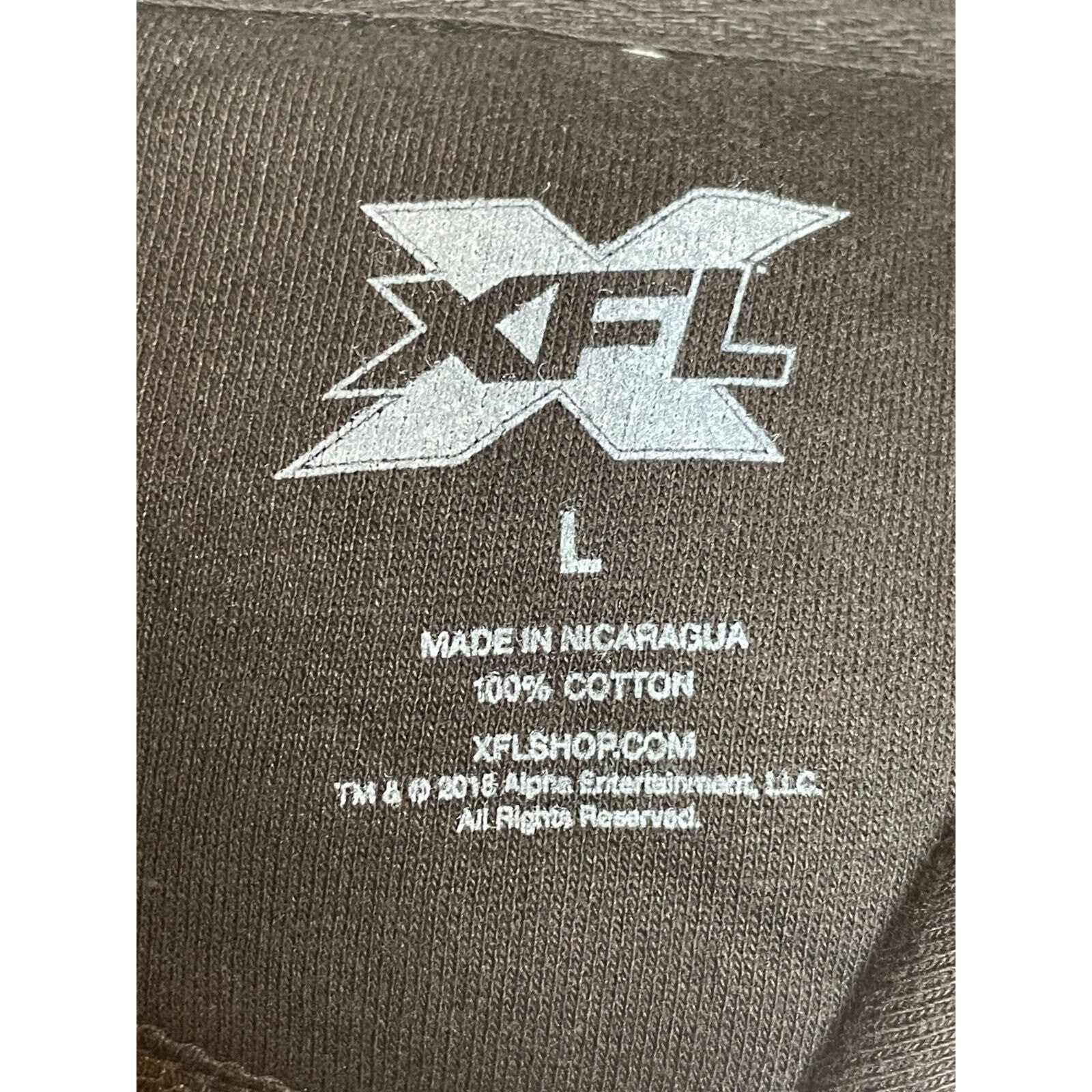 XFL Mens Seattle Dragons Print Pullover Hoodie Sweatshirt Size L Black