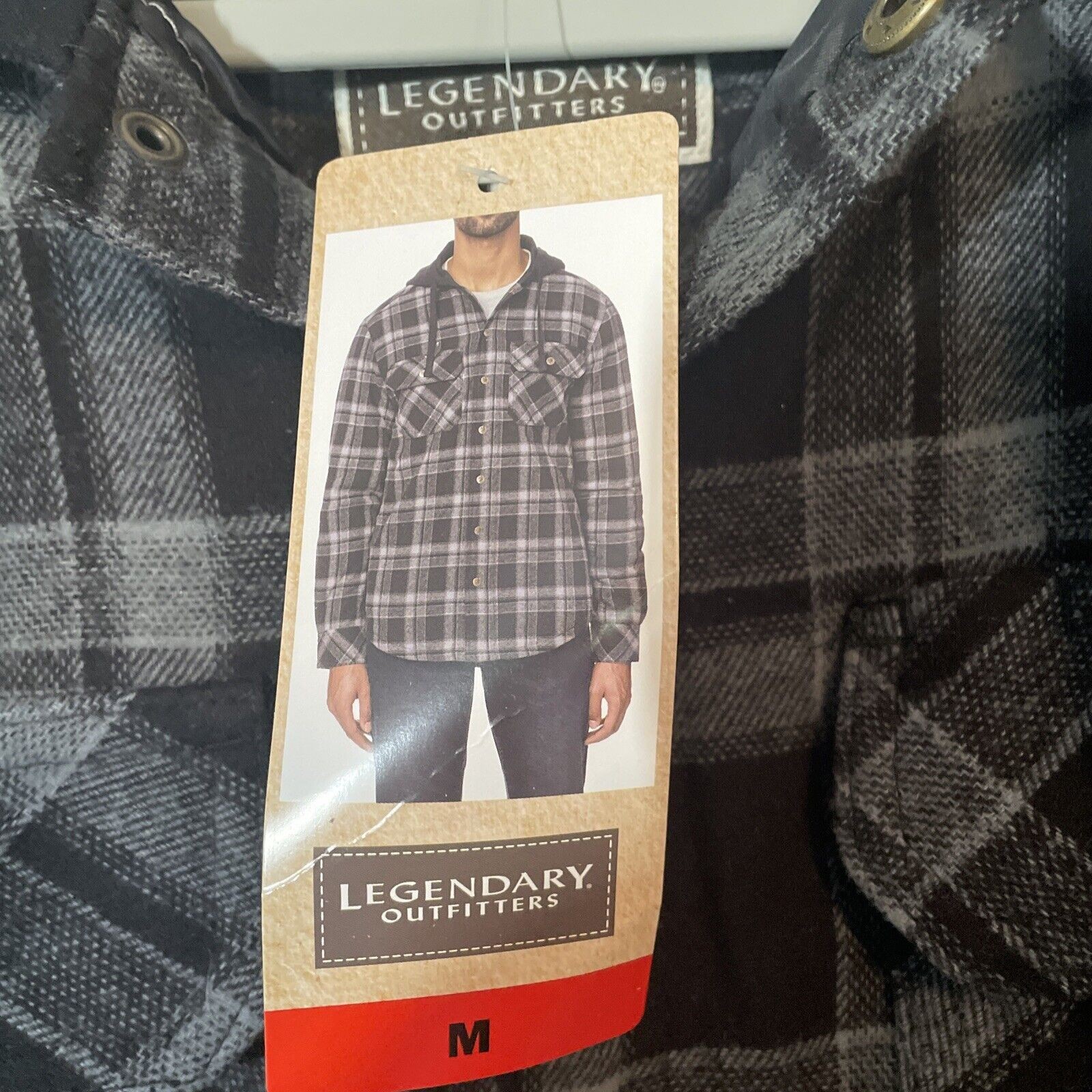 Legendary Outfitters Mens Cotton Flannel Shirt Jacket (Black,M)