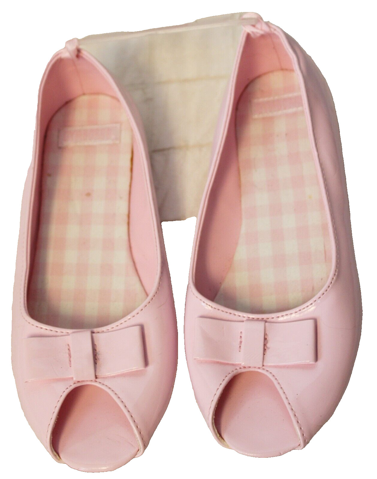 2008 Gymboree Ice Cream Social Easter Pink Patent Leather PU Dress Bow Spring