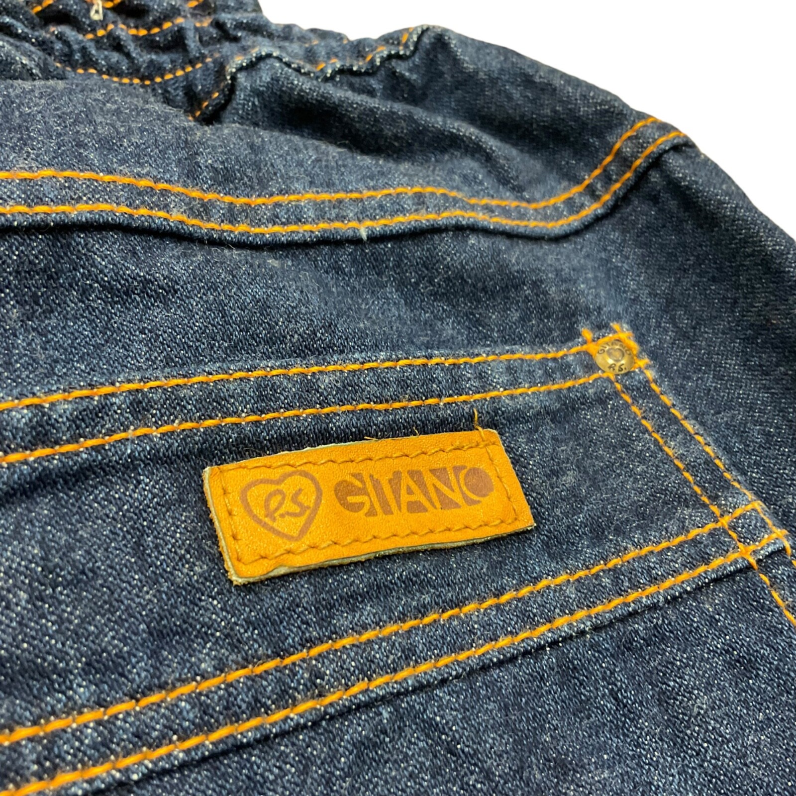 Vtg 70’s PS Gitano jeans high elastic gather waist Vtg sz 16 (24/26/28/30”W x29L