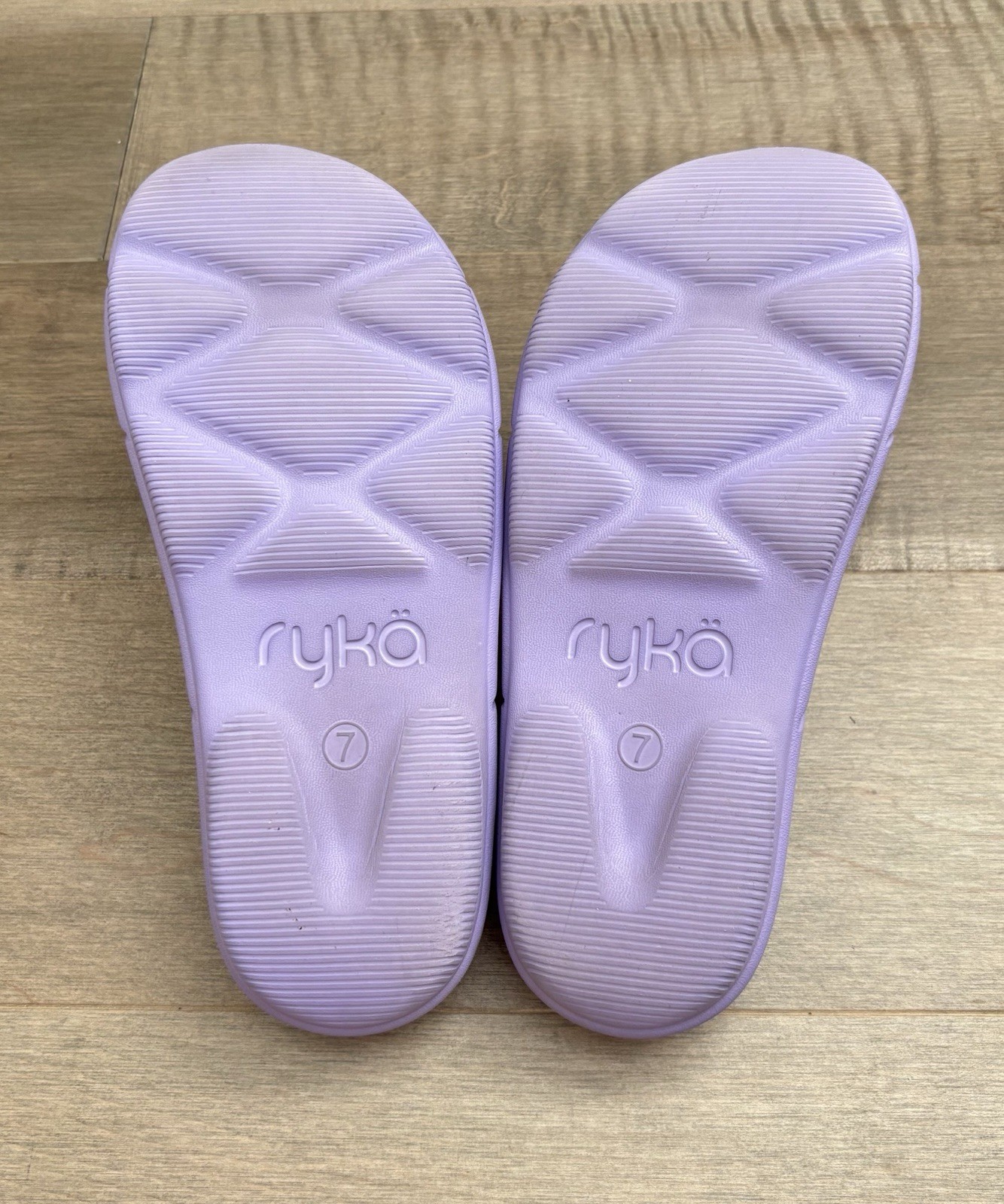 Ryka Restore Slide Recovery Molded Slide Sandals Light Purple Size 7 Cushions