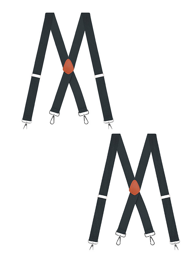 Buyless Fashion Heavy Duty 2 Pack Suspender Men Adjustable Straps X Strong Hooks
