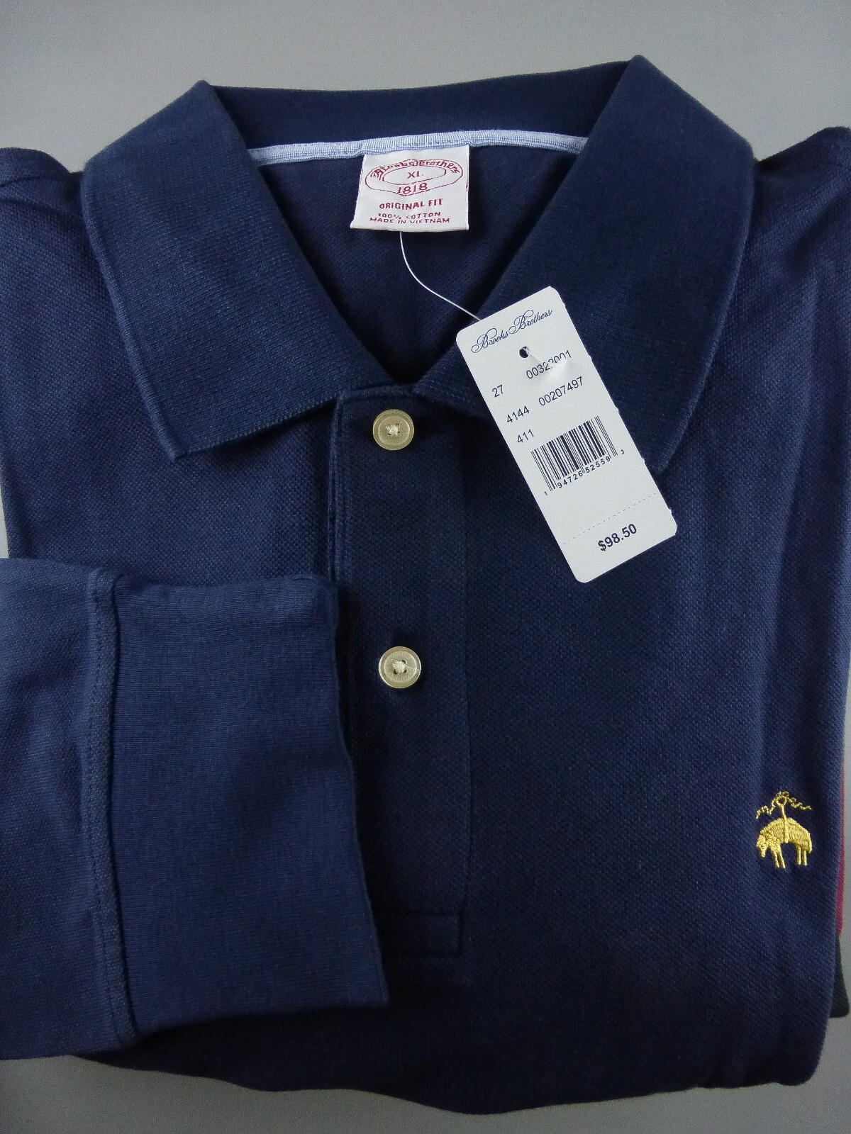 BROOKS BROTHERS LONG SLEEVE POLO SHIRT Men’s – ORIGINAL Fit New $98