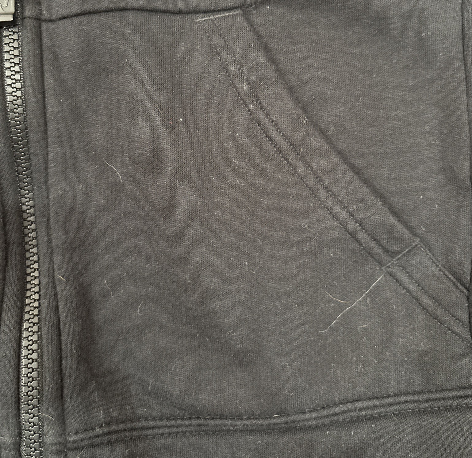 Nike Hooded Zip Up Thumb Holes Black Boys Size Large Cotton Polyester Blend